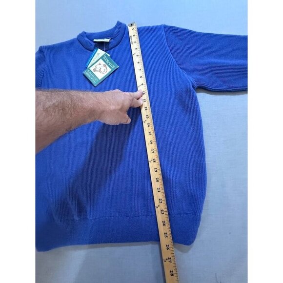 Vintage Toorallie Sweater Adult Small‎ Blue Pullover Long Sleeve Knit Mens. - Picture 8 of 9